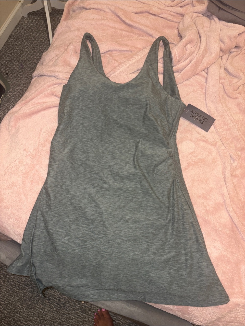 Athletic Works Heathered Slate Gray Tank Dress